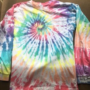 Ivory Ella tie die long sleeve shirt